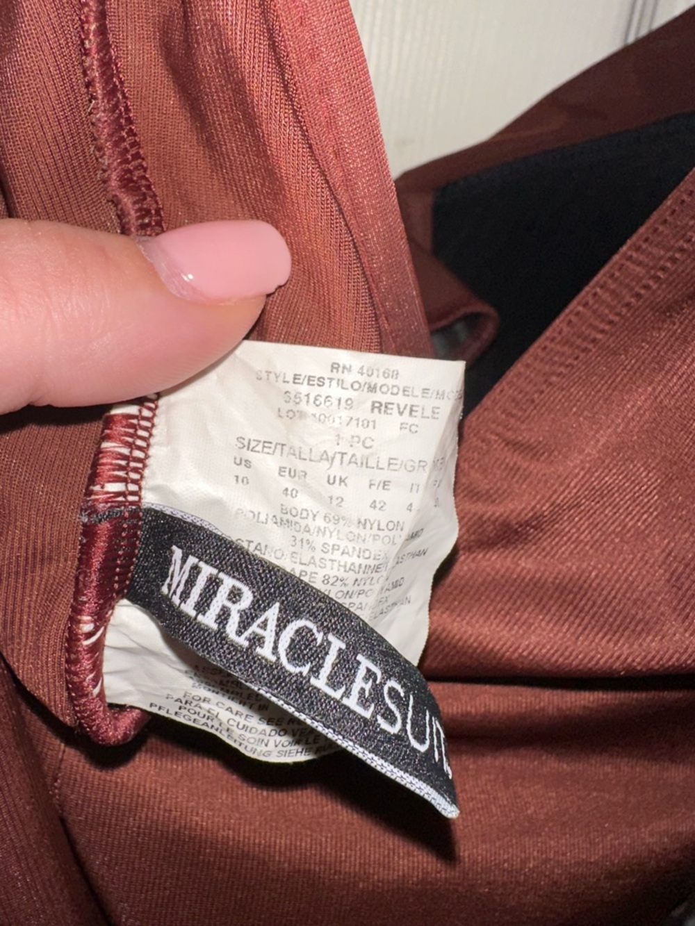 Miraclesuit One-Piece Swimsuit flattering copper Brown 10 summer beach vacation - Picture 7 of 10